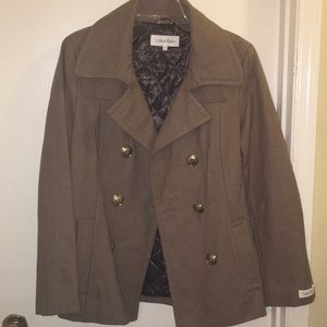 Wool Peacoat Calvin Klein Women’s Light Brown